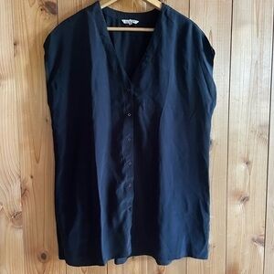 ALI GOLDEN Black silk top One size
